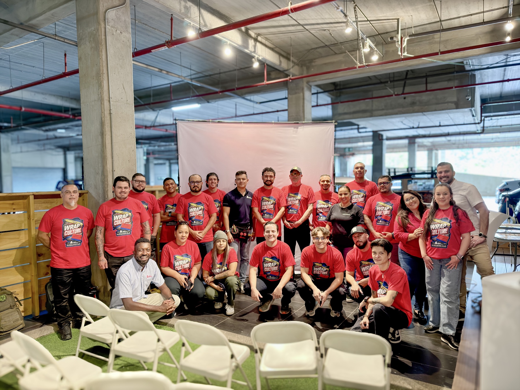 Group photograph of participants at a Wrap Culture training event