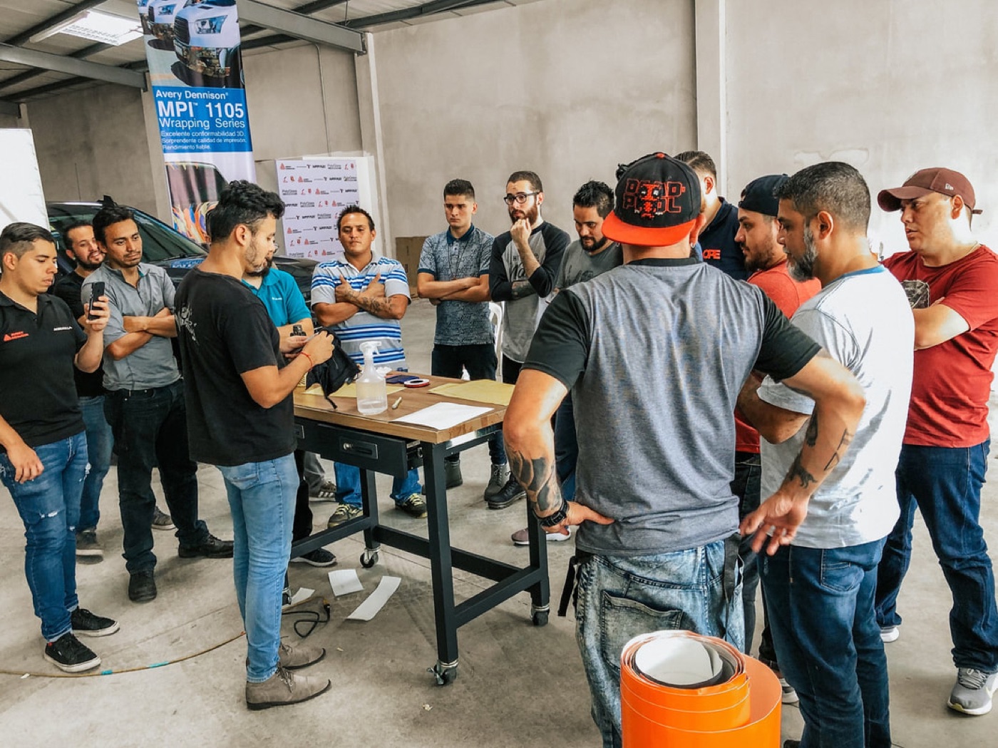 Hands-on Avery Dennison wrap material training